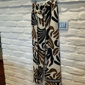 Mango Black and Brown Patterned Trousers